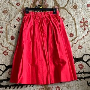 Michael Kors Vibrant Red A-Line Skirt